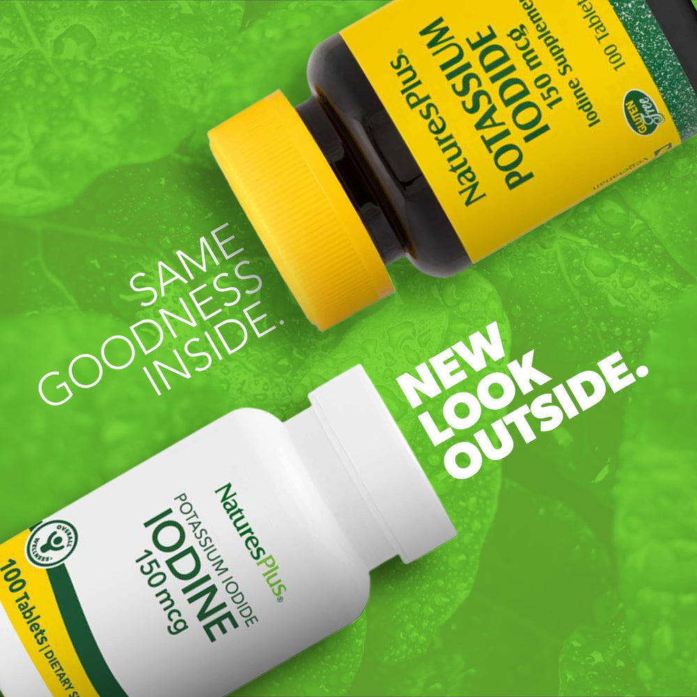New packaging design for NaturesPlus Potassium Iodide bottle