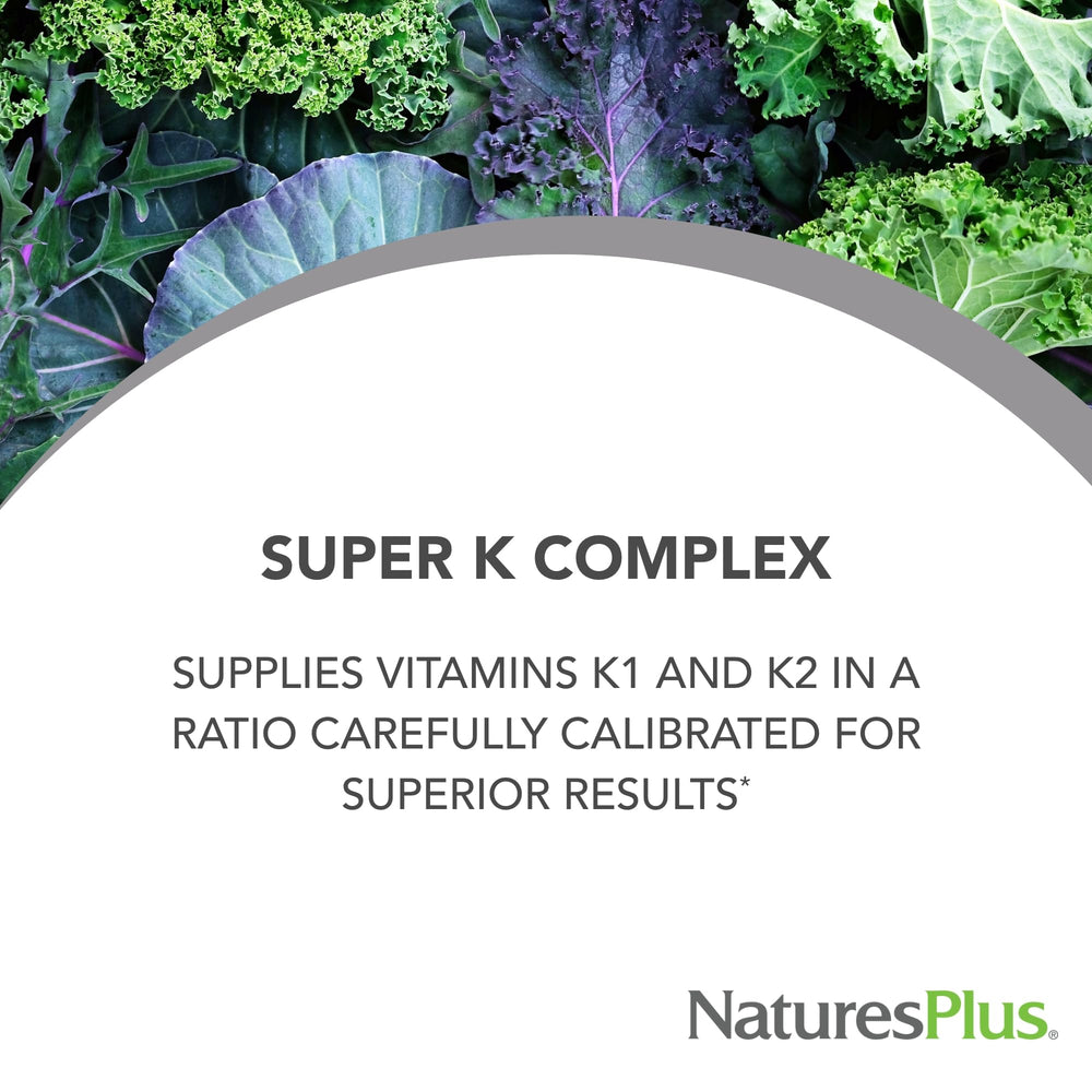 Close-up of vitamin K1 and K2 concept graphic