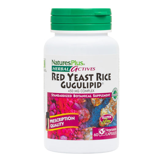 NaturesPlus Red Yeast Rice Gugulipid Complex bottle label
