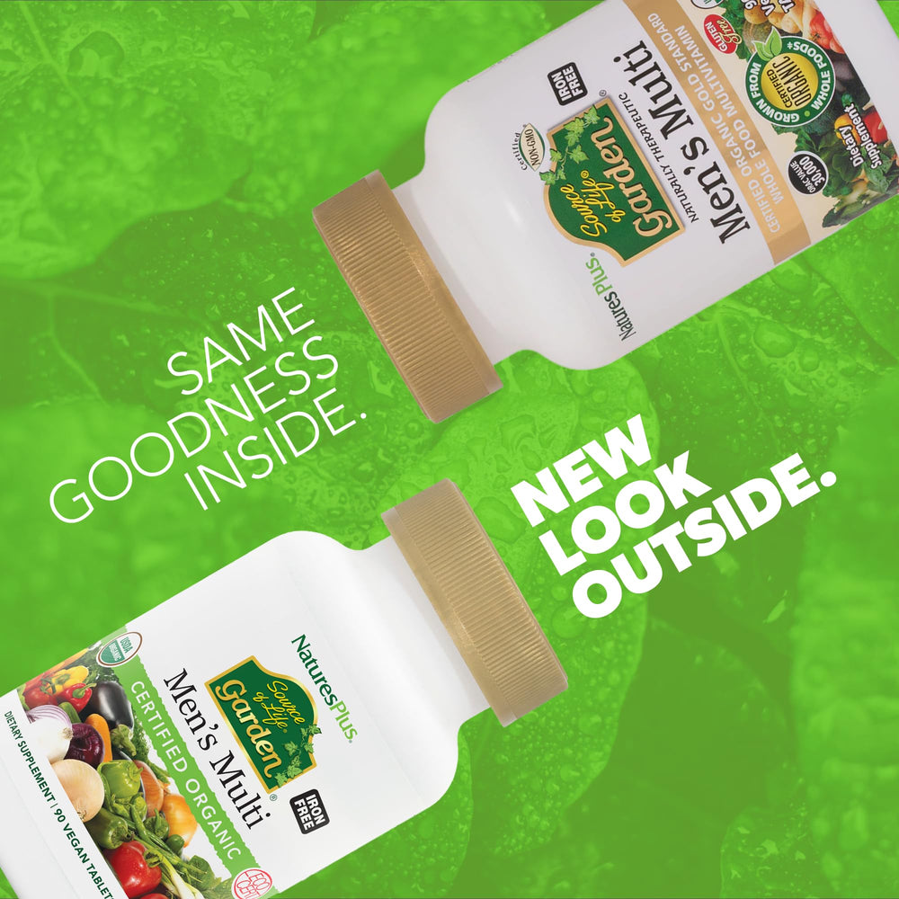 Close-up of bottle label highlighting organic, vegan, gluten-free attributes