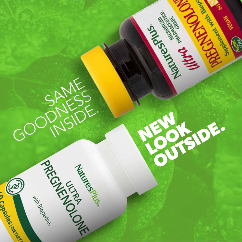 Close-up of NaturesPlus Ultra Pregnenolone bottle