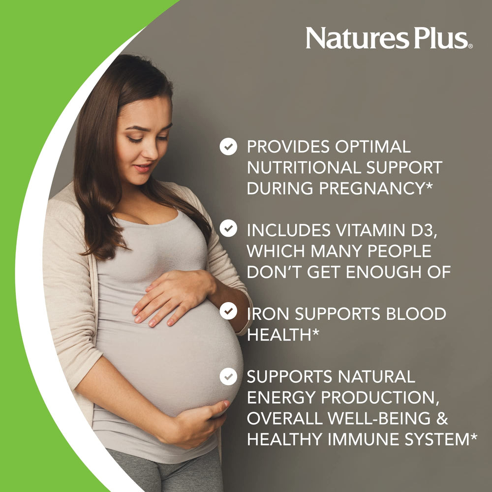 Ingredients and nutritional highlights for NaturesPlus Ultra Prenatal