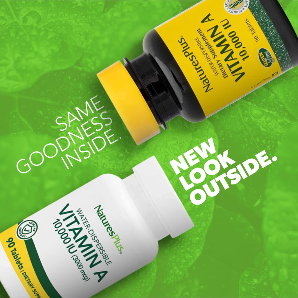 Bottle of NaturesPlus Vitamin A Palmitate 10,000 IU
