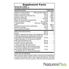 Biotin 400 mcg per serving label highlighting hair, skin and nails benefits