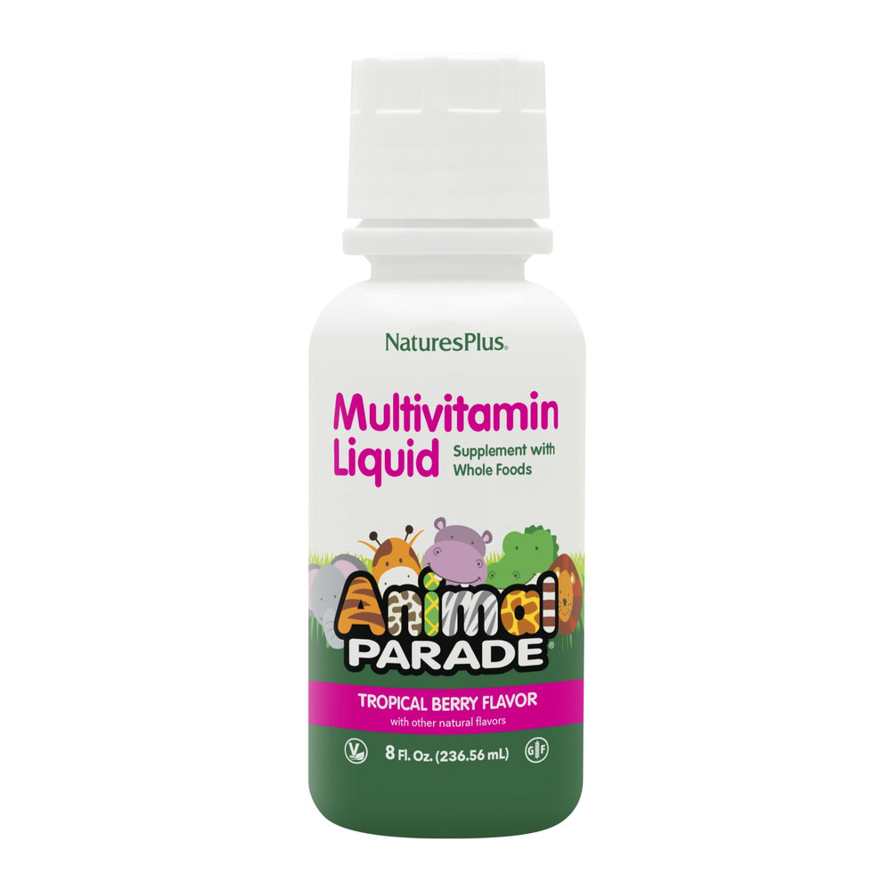 NaturesPlus Animal Parade Tropical Berry flavor bottle front