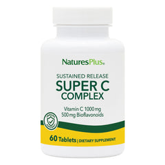 Front view of NaturesPlus Super C Complex bottle with 60 tablets