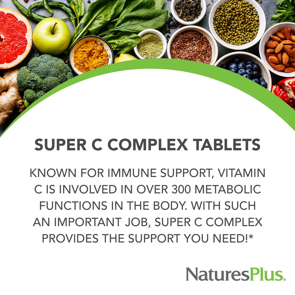 Graphic illustrating 500 mg bioflavonoids included with Vitamin C
