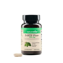 NatureWise 5-HTP 200 mg bottle with Griffonia seeds and vitamin B6