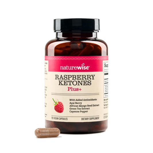 NatureWise Raspberry Ketones Plus bottle front view