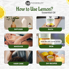 Lemon essential oil used in aromatherapy diffuser with NaturoBliss