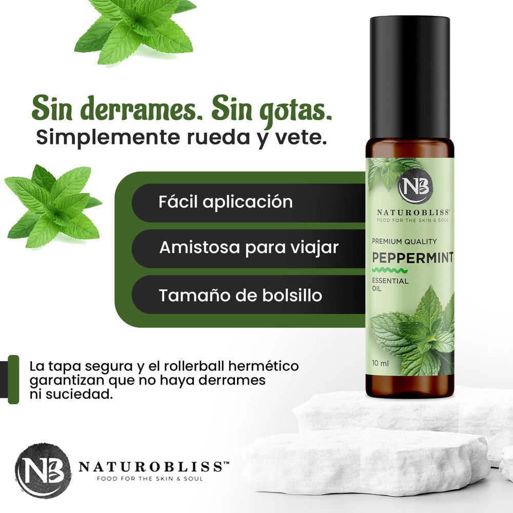 Roll-on ball applicator for NaturoBliss Peppermint Roll-On