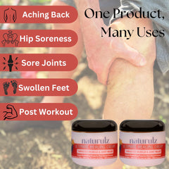 Two jars of Naturulz Healing Cream ready for everyday use