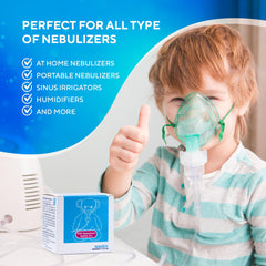 NAVEH PHARMA RSV 3% saline used with a baby-friendly nebulizer