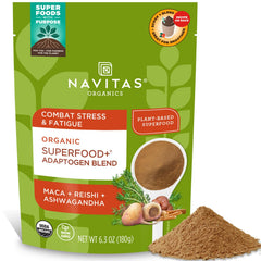 Navitas Organics Superfood+ Adaptogen Blend bag front label