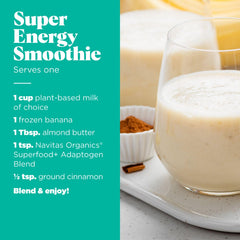 Suggested uses: pairs with nut butters and cacao in smoothies
