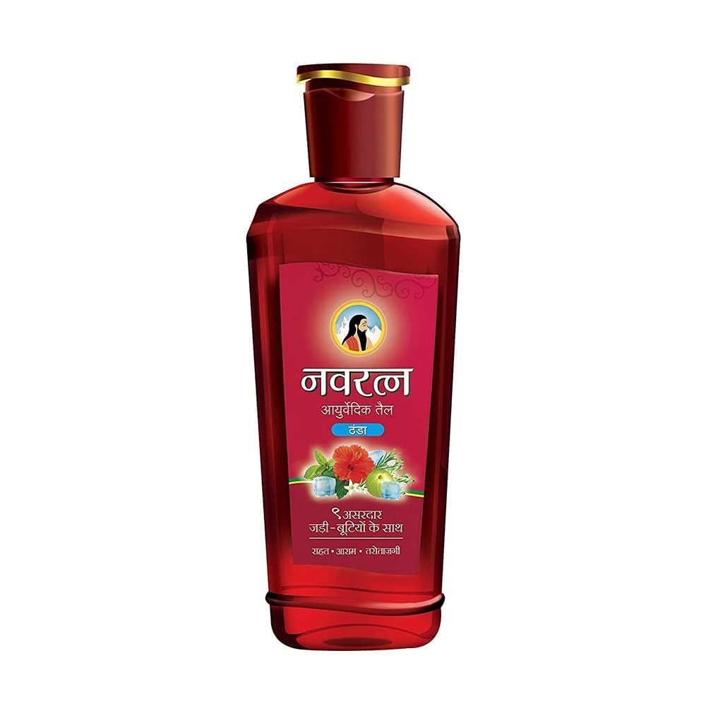 Navratna Cool Oil packaging and bottle
