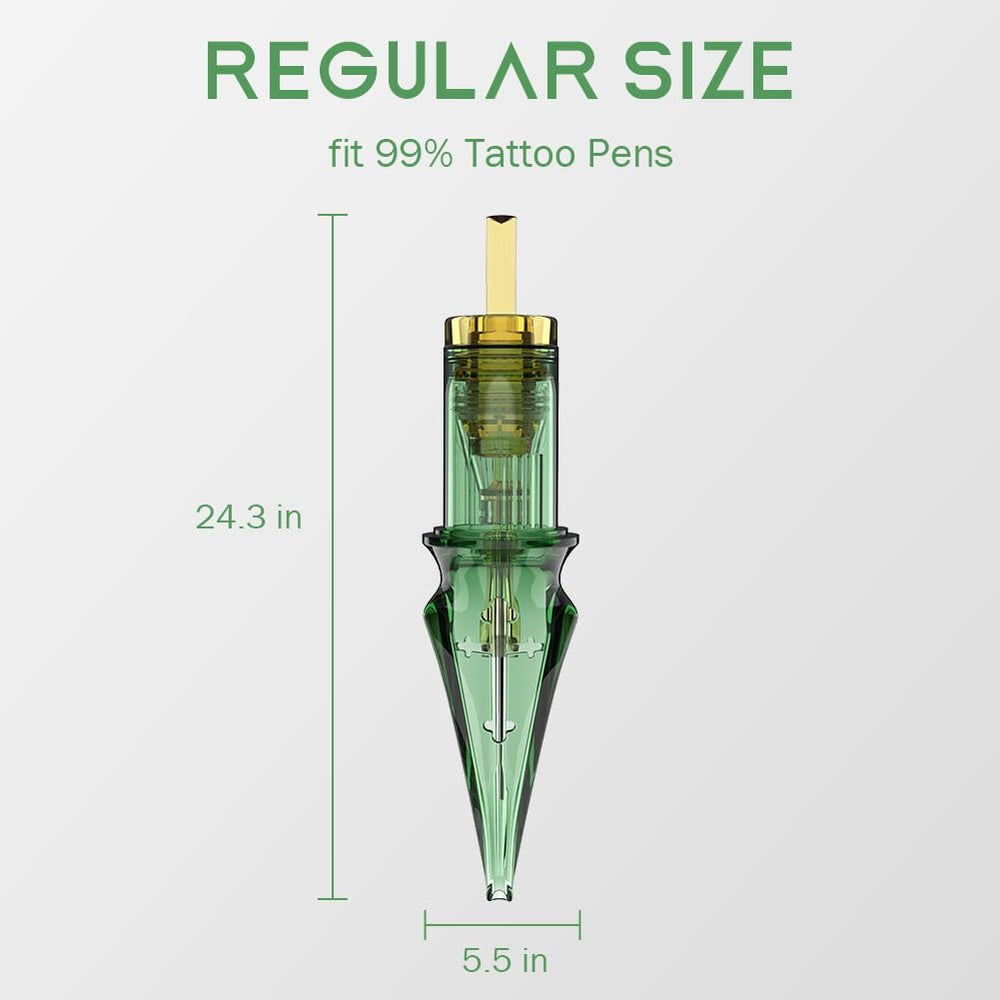 Nazzor extra-long taper design improves needle reach and ink distribution