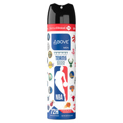 NBA Above Teams deodorant spray bottle front for all-day freshness.