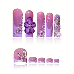 NBNTGH glossy full-cover toenails offering durable shine.