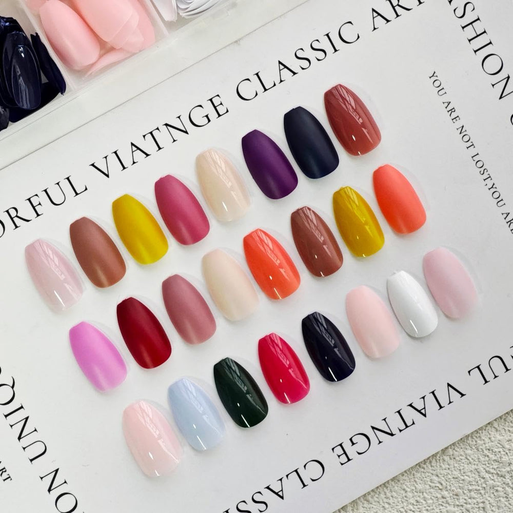 NBNTGH pure color nails are easy to trim to fit your nail bed.