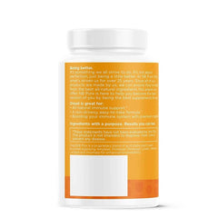 Product on neutral background with label details