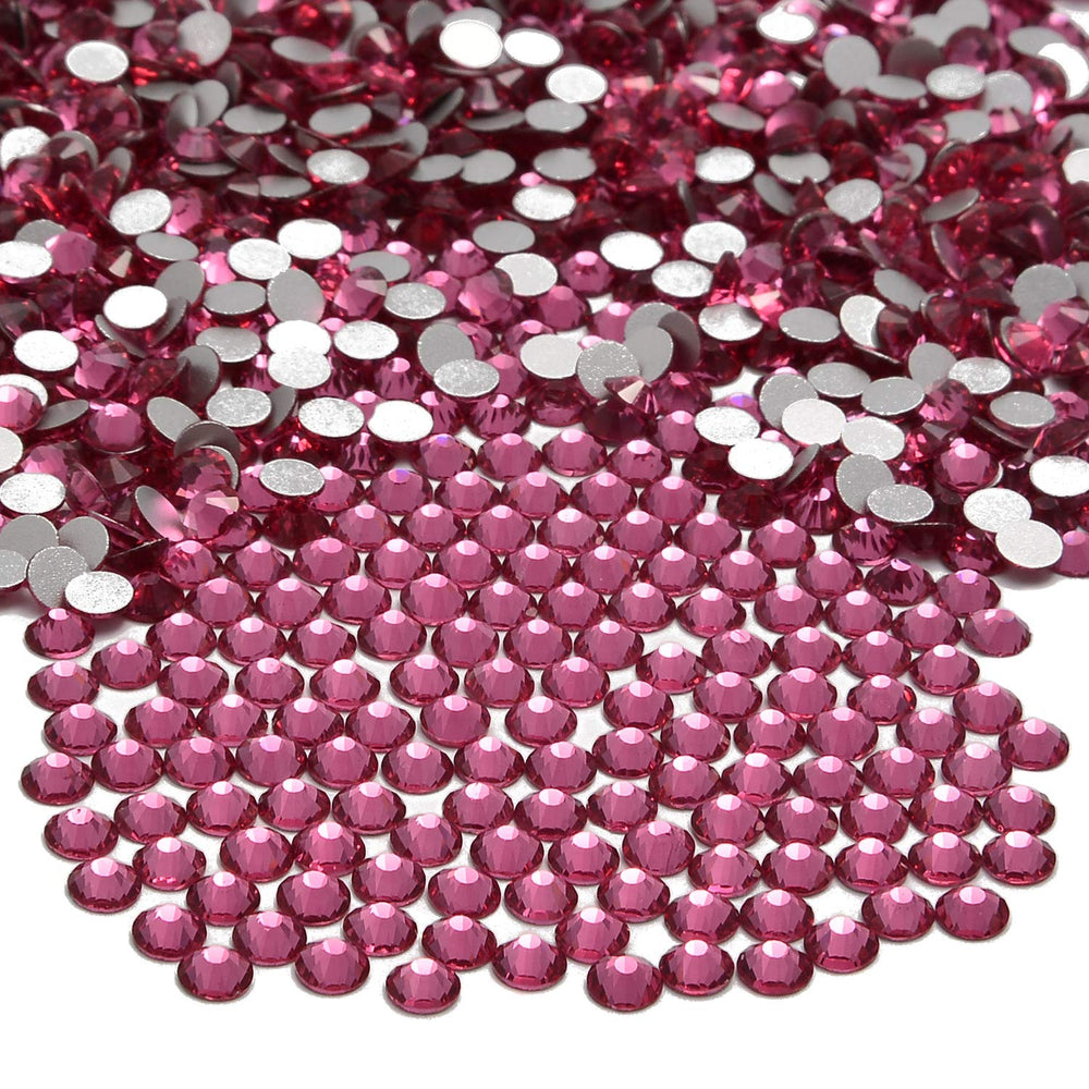NCB Rose glass crystals for nails, shoes, and accessories with bright, eye-catching sparkle.