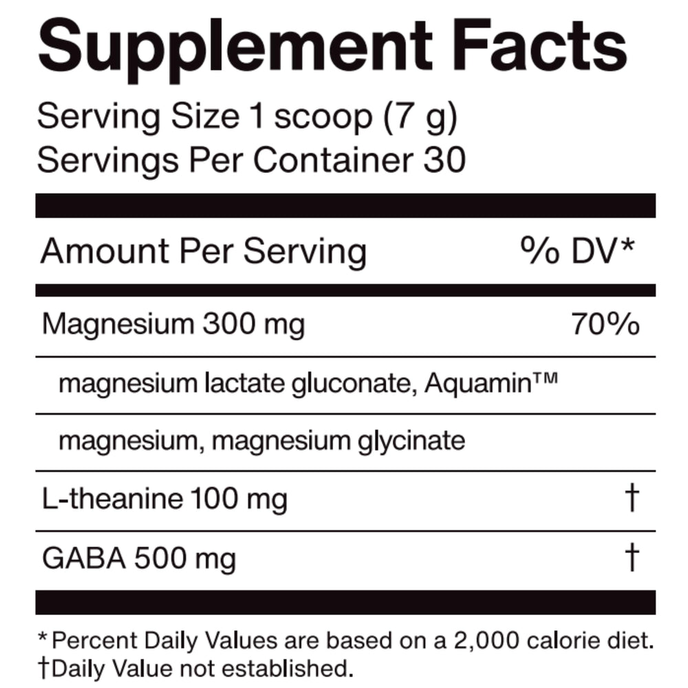 Ned mellö magnesium superblend label closeup highlights ingredients and benefits.