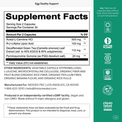 Needed Egg Quality Support capsules ready to take as part of daily fertility routine