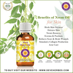 Neem Oil label shows Azadirachta Indica – Deve Herbes