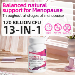 Negima menopause bottle on nightstand hints at sleep support and mood balance.