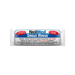 NeilMed Sinus Rinse daily-use pack emphasizes safe, preservative-free nasal care.