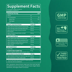 Probiotic blend and fiber components in Nello Supergreens