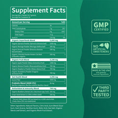 Serving scoop of Nello Supergreens orange powder