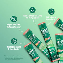 Close-up of greens ingredients: chlorella, moringa, spinach and broccoli