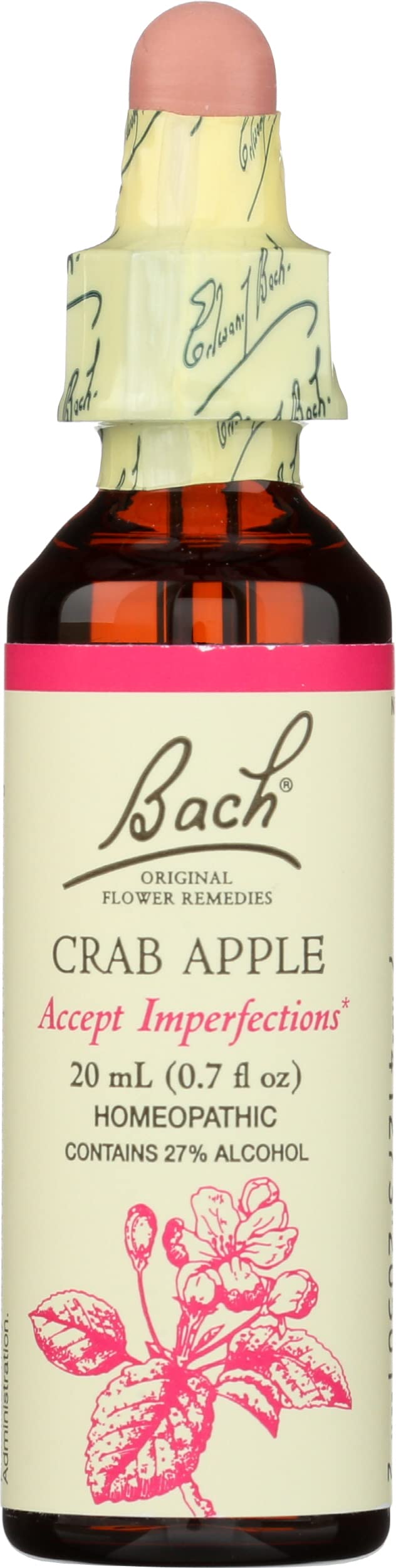 Nelson Bach Original Flower Remedies Crab Apple Accept Imperfections bottle, 0.7 fl oz (20 mL)