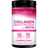 NeoCell Collagen Beauty Infusion with Biotin cranberry canister label