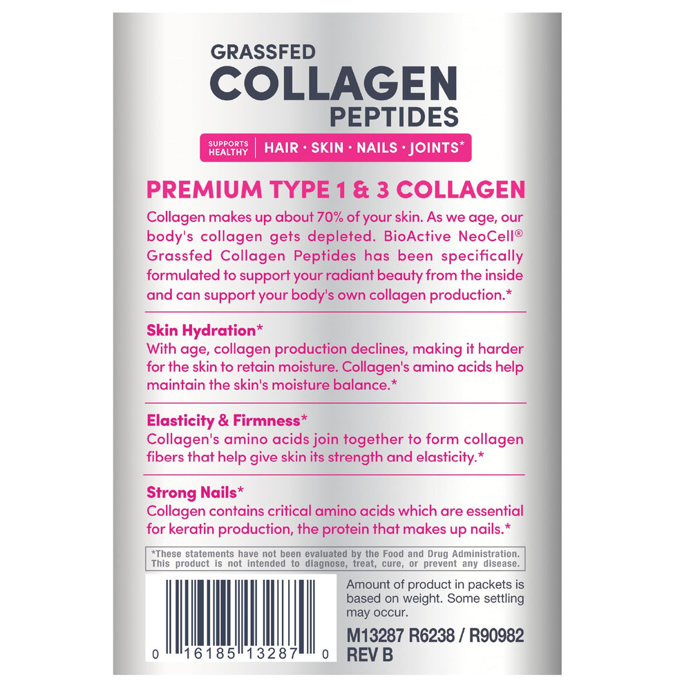 Collagen powder dissolving in water in a glass