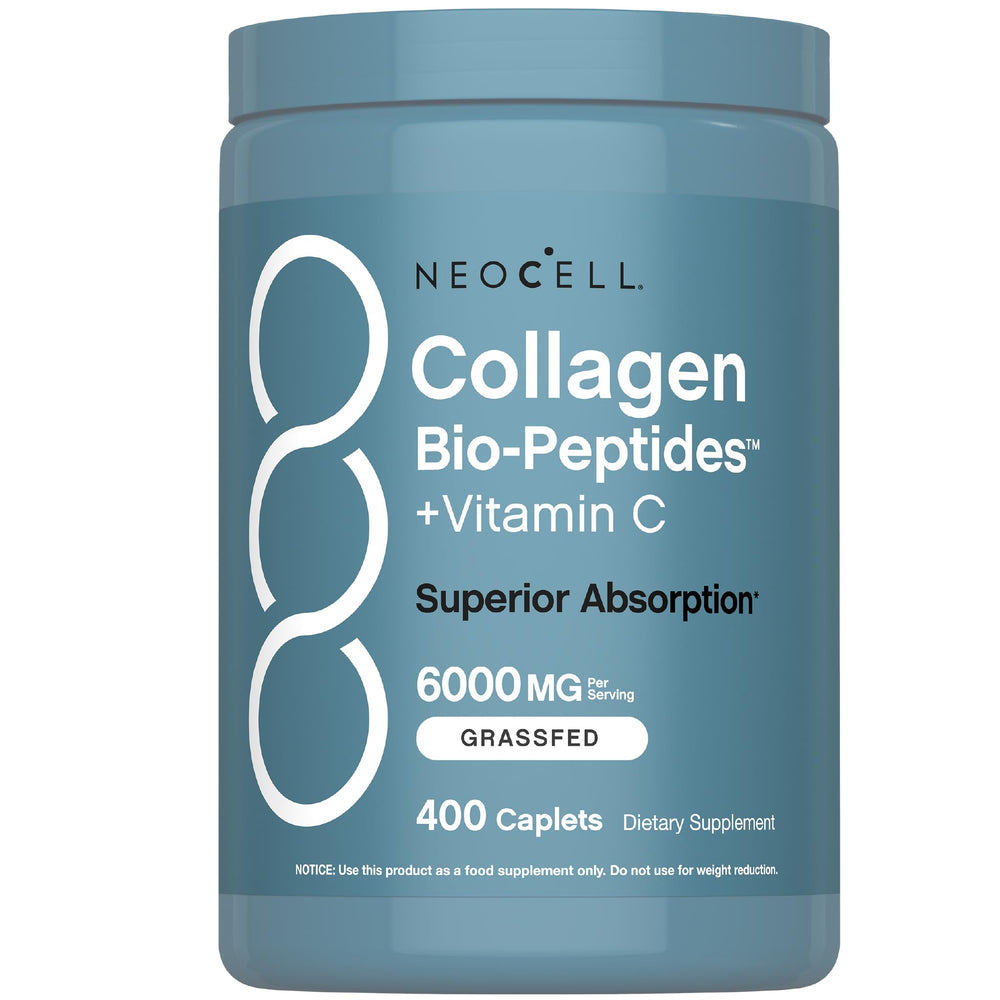 NeoCell Grass Fed Collagen Peptides bottle with 400 caplets