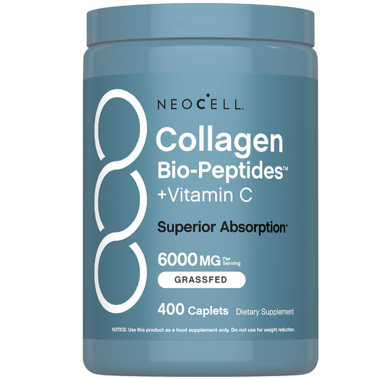 NeoCell Grass Fed Collagen Peptides bottle with 400 caplets