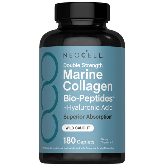 NeoCell Marine Collagen Peptides bottle containing 180 caplets