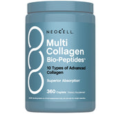 NeoCell Multi Collagen Peptides bottle with 360 caplets on white background