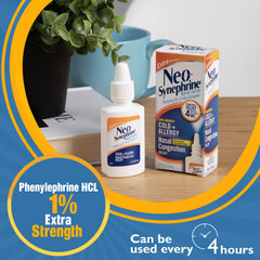 Neo-Synephrine flip-top cap ready for quick access during congestion.