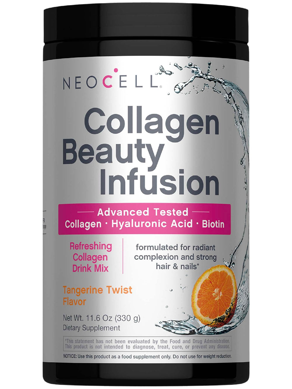 NeoCell Collagen Beauty Infusion Tangerine 11.64 oz canister