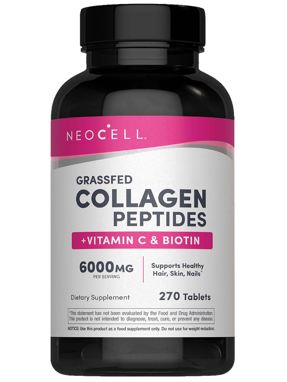 NeoCell Super Collagen bottle with Vitamin C and Biotin label