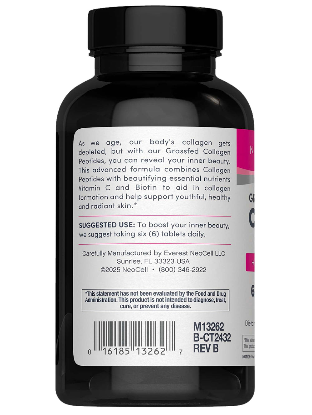 Serving suggestion of three tablets daily