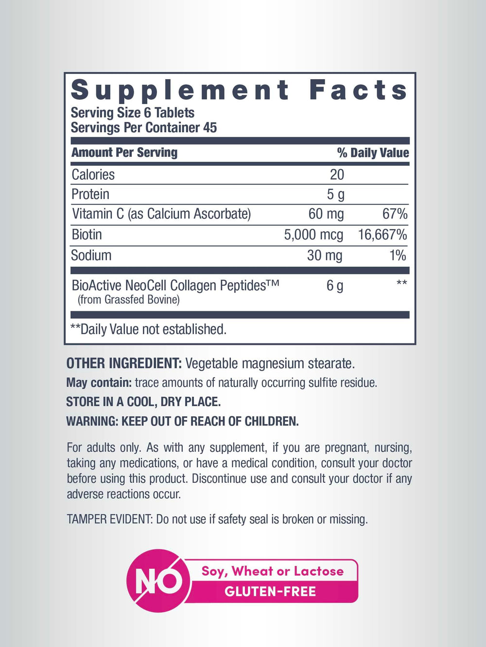 NeoCell brand collagen supplement packaging on a vanity