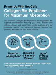 NeoCell collagen powder dissolving into a cup of tea