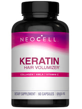 NeoCell Keratin Hair Volumizer bottle with 60 capsules
