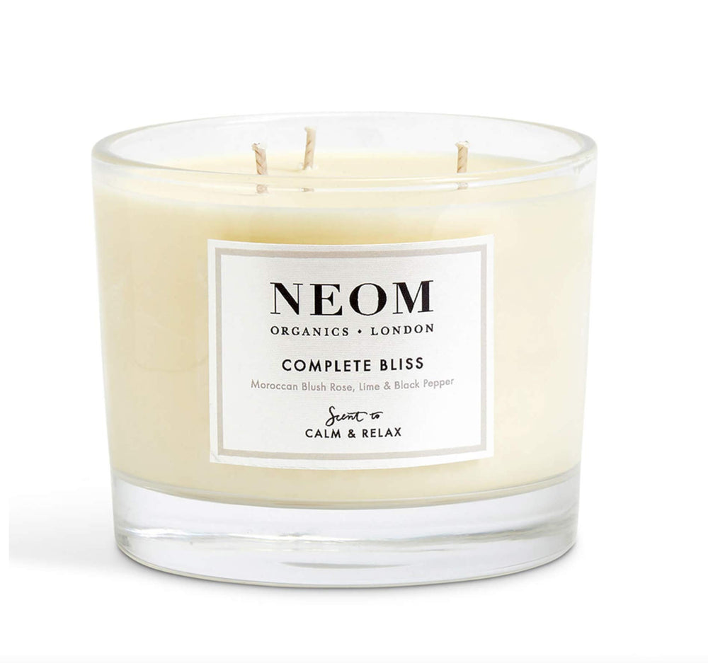 Ambient glow from NEOM Complete Bliss elevating mood and space.