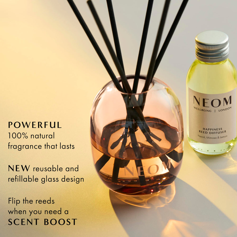 Refillable and reusable diffuser design highlighting eco-friendly feature